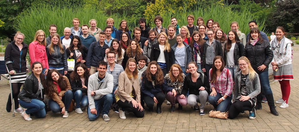 CS&D students, Heidelberg, May 2015 groepsfoto Botanische Tuin Heidelberg